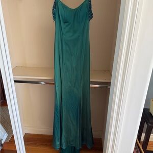 *flawed* Sherri Hill Teal Evening Gown
